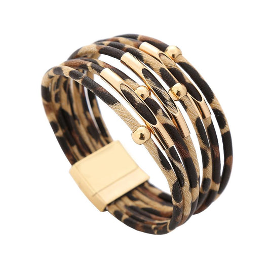 Leopard wrap bracelet